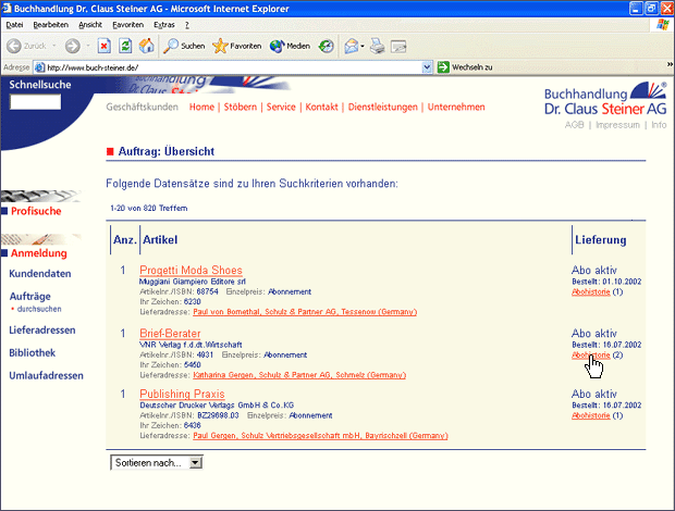 Screenshot von Liber.