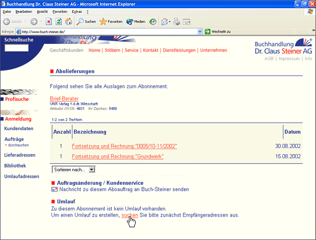 Screenshot von Liber.