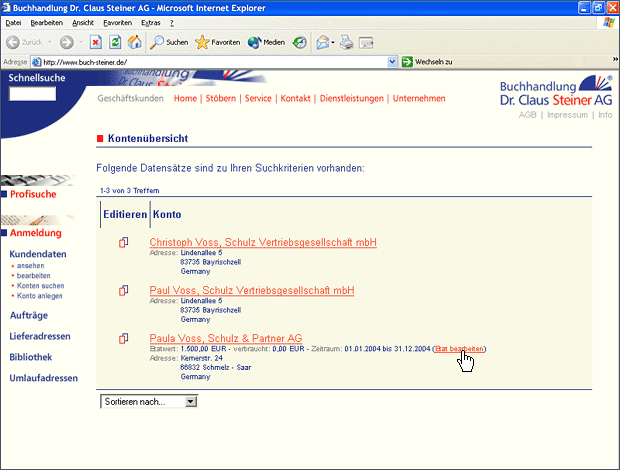 Screenshot von Liber.