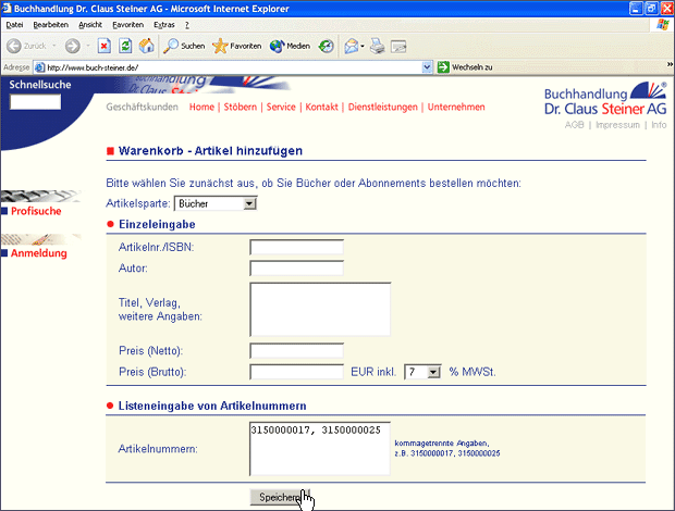 Screenshot von Liber.
